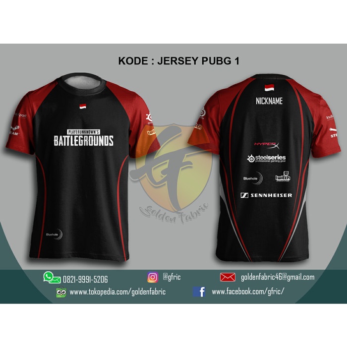 KAOS JERSEY GAMING PUBG