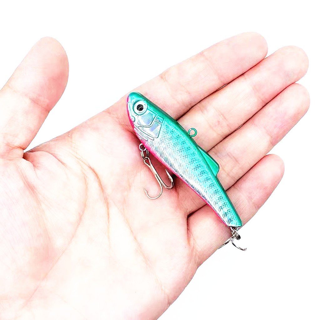 Shengyao 1Pcs Sinking VIB Umpan Pancing 8.5cm 6.3g Swimbait Fishing Lure Ikan Bass Jigging Wobbler Kail Memancing Tackle