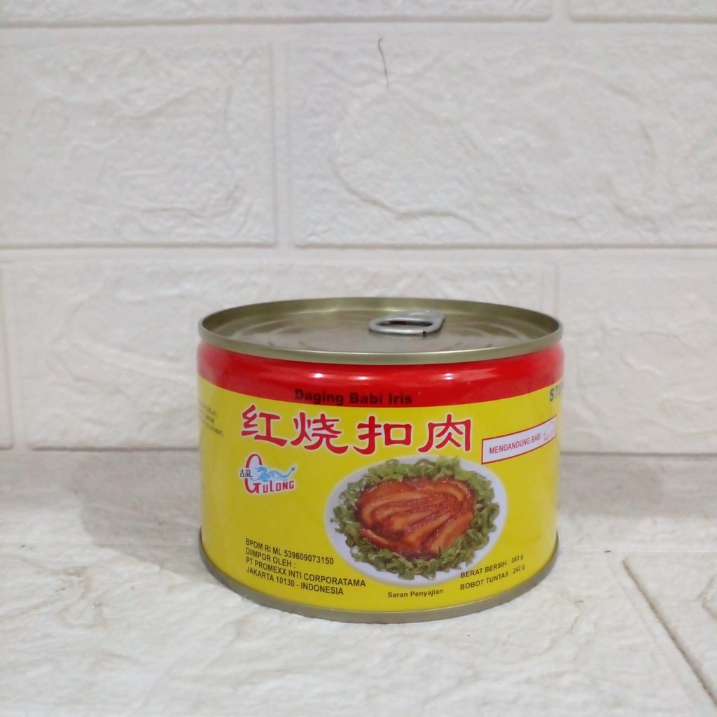 

Gulong Stewed Pork Slice / Daging Samcan Babi Kaleng 383gr EXP 08/2025