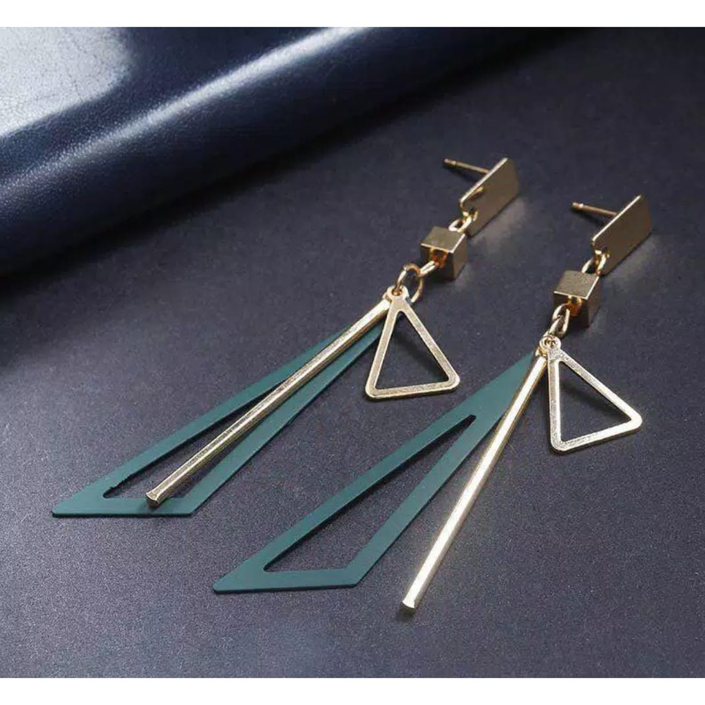 NunuLisaTan -Termurah Aksesoris Fashion Wanita SALE ANEKA ANTING Wanita KOREA-LANCIP HIJAU