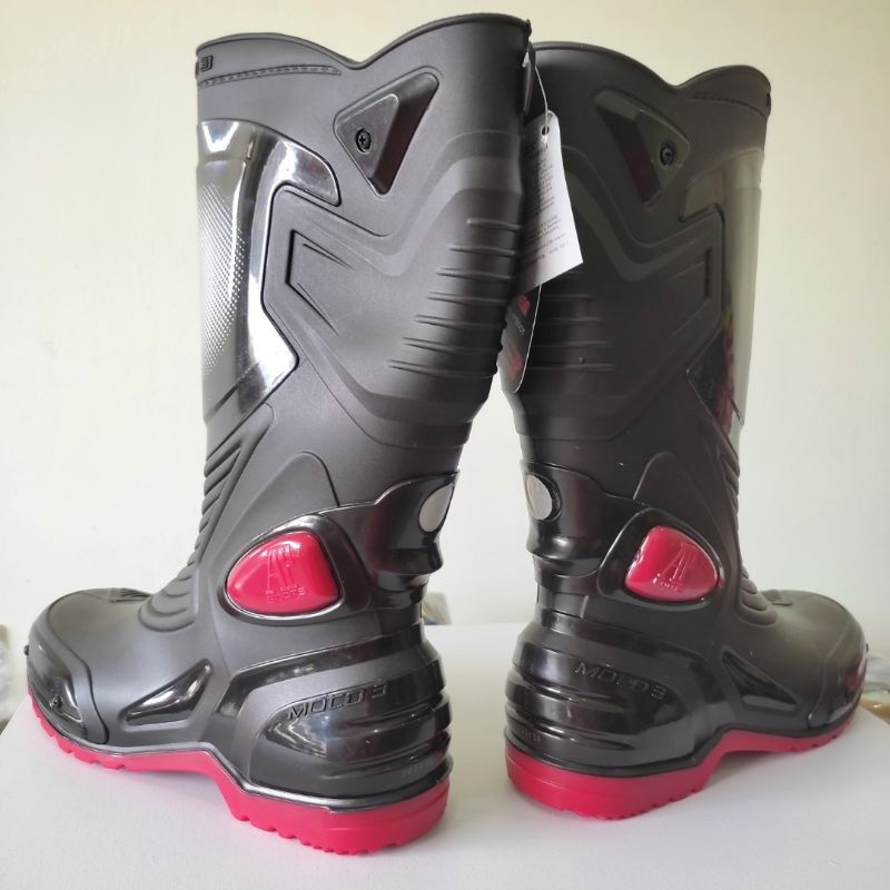 AP Boots Bikers Moto 3 Sepatu Boot Hitam Merah untuk Para Pengendara Motor