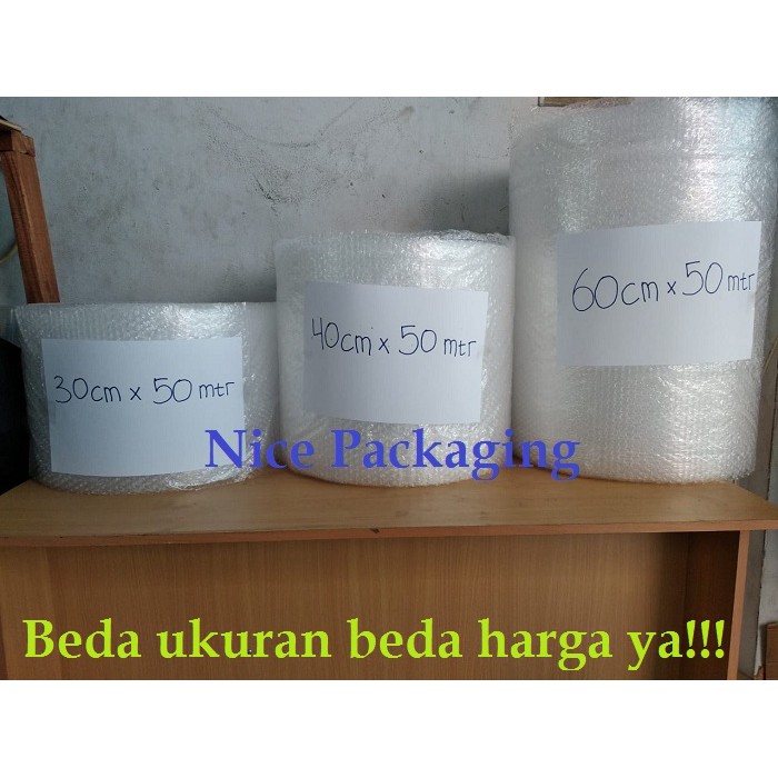

tAe [DKM] Bubble potongan bening uk 40cm x 50Mtr