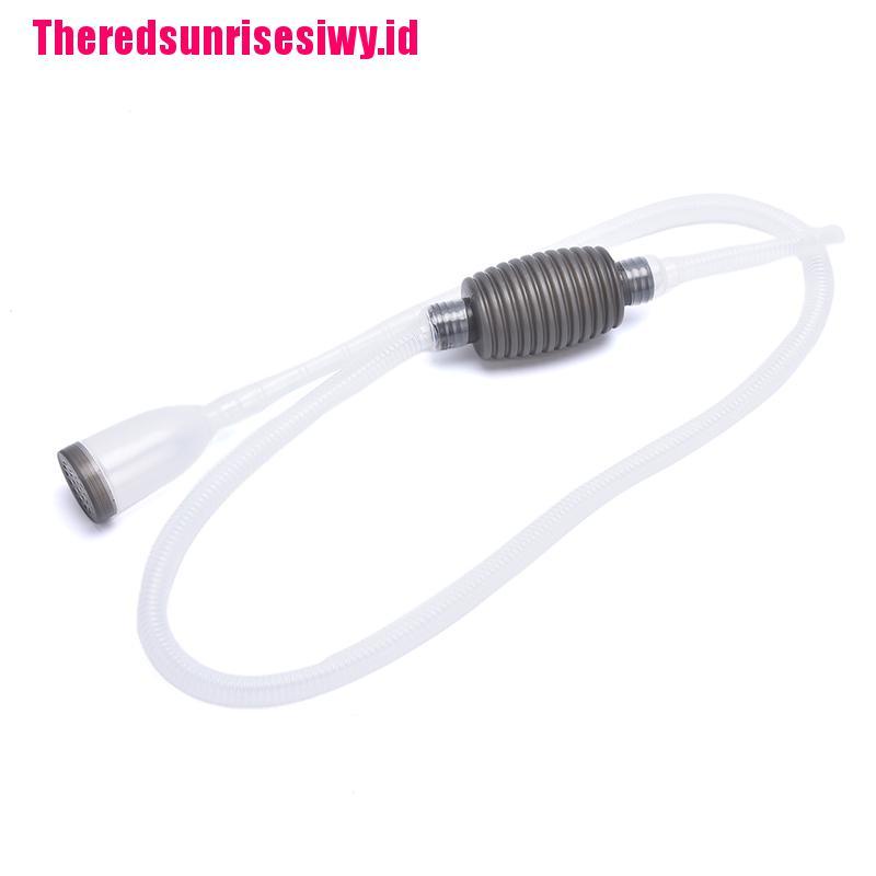 【Theredsunrisesiwy.id】1.5m Easy to operate Aquarium Clean Fish Tank Vacuum Siphon Pump Cleaner Tool