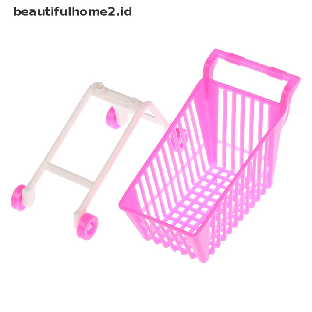 (Beautifulhome2.Id) 1pc Mainan Miniatur Trolley Belanja Untuk Aksesoris Rumah Boneka