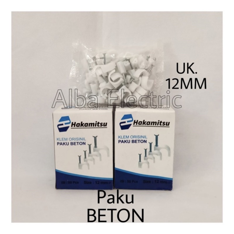 Klem kabel paku beton 6mm - 10mm HAKAMITSU/klem kabel pake beton 10mm/klem kabel paku beton 9mm