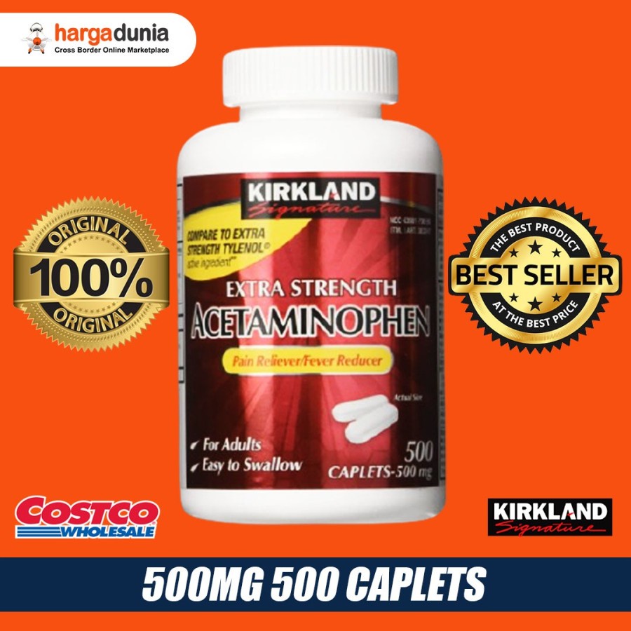 Jual Kirkland Extra Strength Acetaminophen 500 Mg 500 Caplets Indonesia