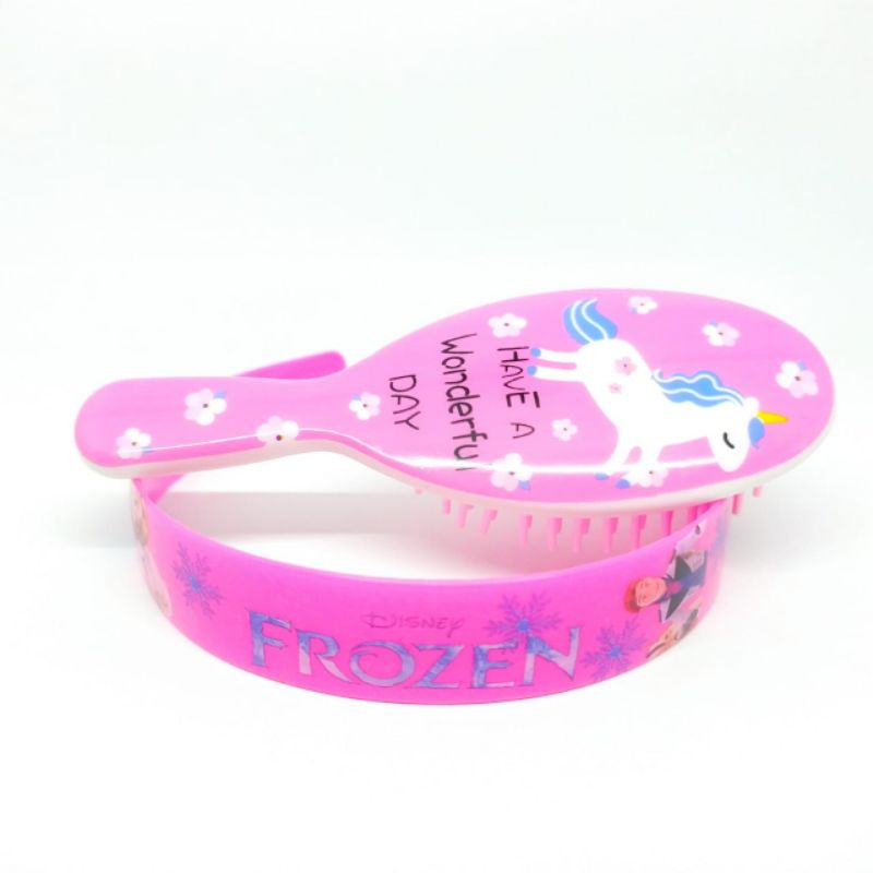 Sisir Anak karakter Pony Unicorn 3 D Paddle Comb Bonus Bando