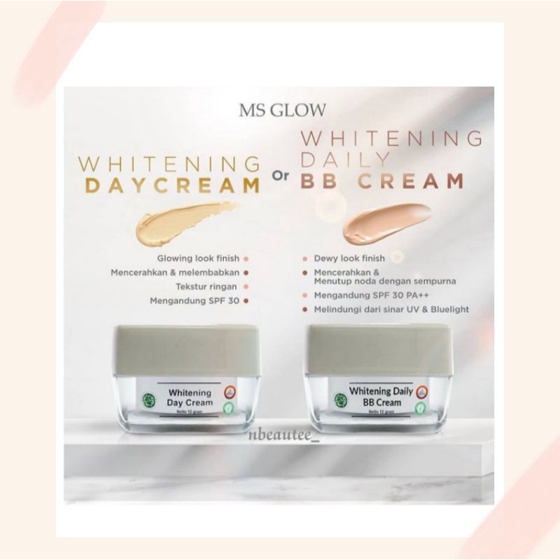MS GLOW WHITENING DAY CREAM || MS GLOW WHITENING DAILY BB CREAM