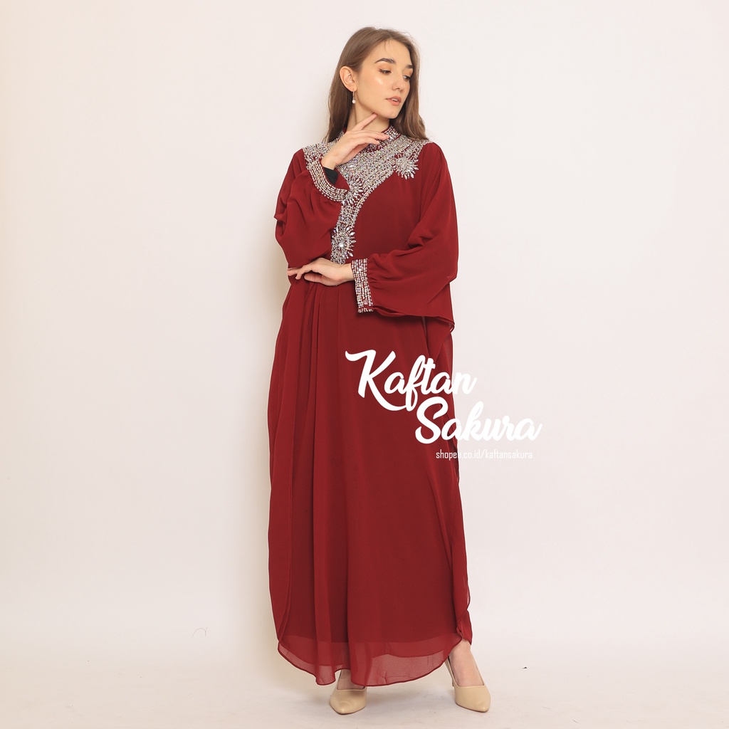 GAMIS MAXI DRESS/ GAMIS JUMBO all size muat sampai XXL ORIGINAL BY KAFTAN SAKURA/ GAMIS DENGAN aksesoris PAYET TERBARU untuk pesta lebaran