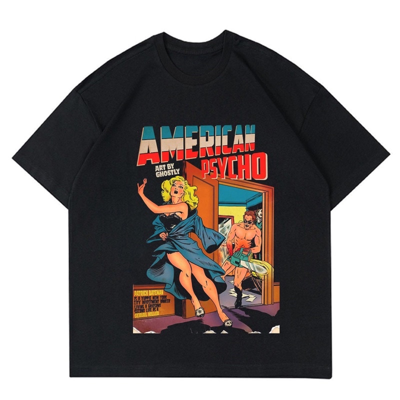 KAOS VINTAGE AMERICAN PSYCHO| T-SHIRT AMERICAN PSYCHO | KAOS AMERICAN PSYCHO