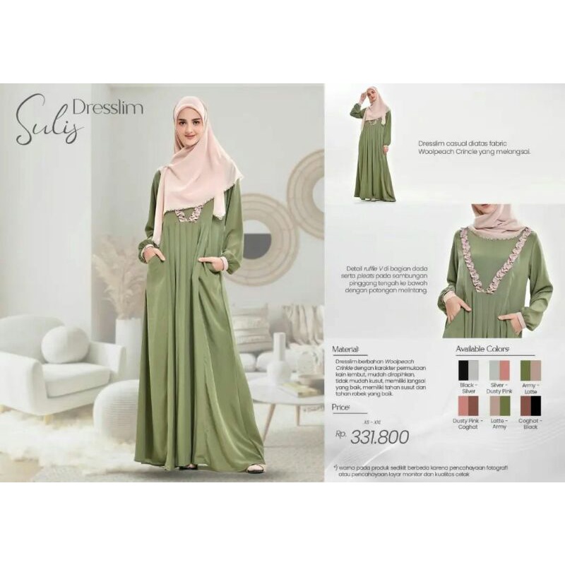 Dresslim Sulis Rabbani - Dresslim Afya - Dresslim Rabbani - Gamis Rabbani - Gamis Katun Adem