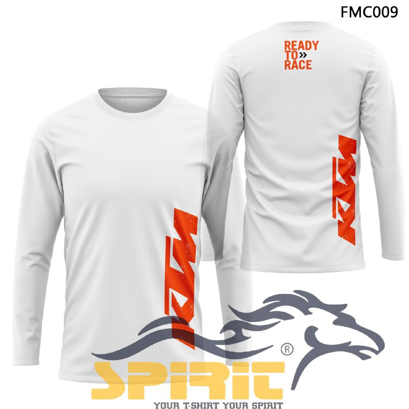 Atasan Baju Kaos KTM READY TO RACE Racing Original Lengan Panjang Pria Distro Keren Kaos Otomotif