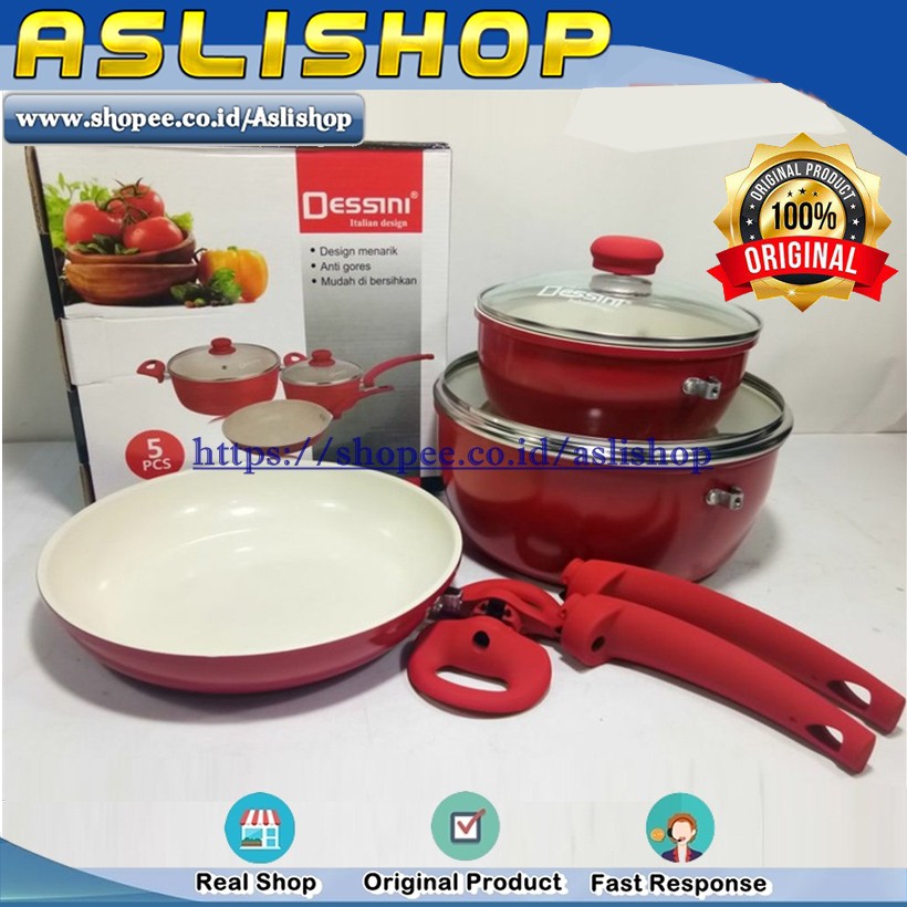 PANCI SET TERBAIK  Desini ITALIA ISI 5 PCS IMPORT CERAMIC 