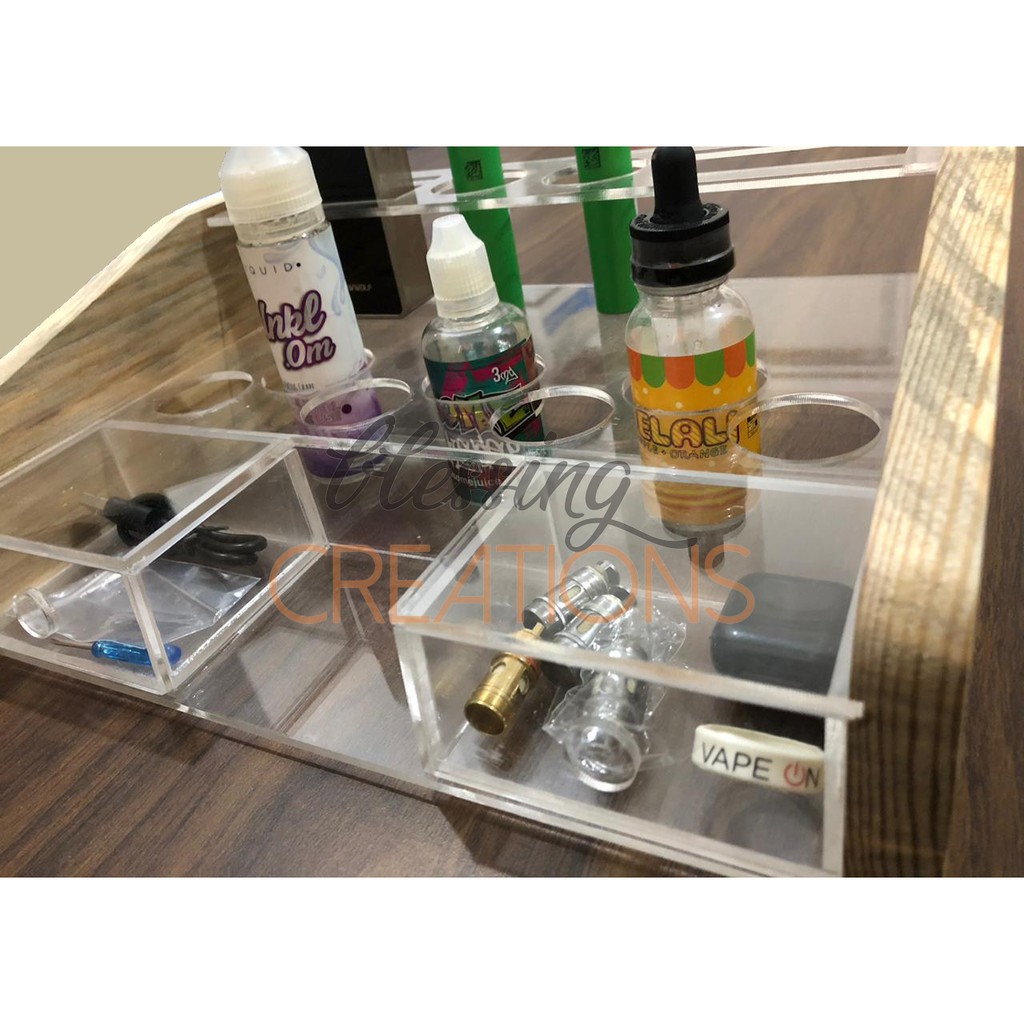 Displat Tempat Vape Tool Kit Vape Storage Akrilik Acrylic Termurah Shopee Indonesia