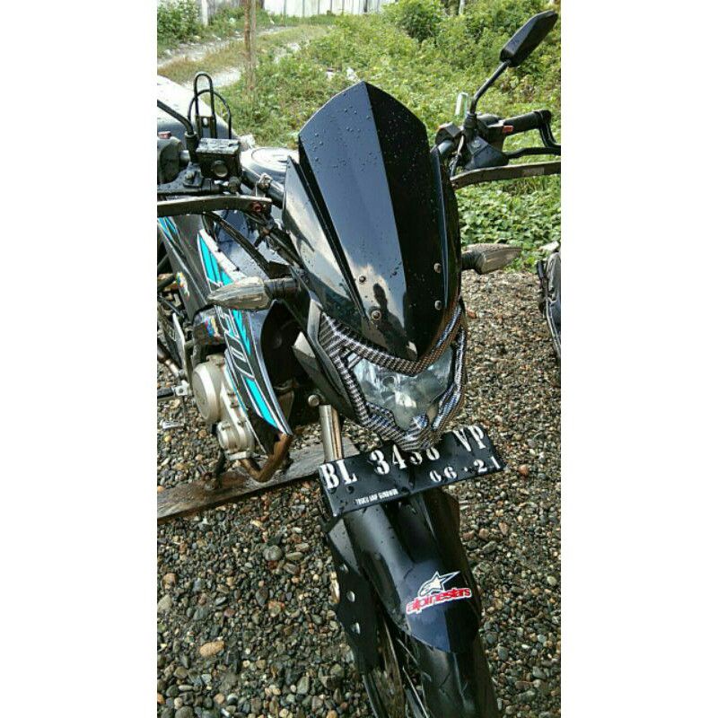 cover list lampu carbon asli Vixion Advance 2015 2016 2017