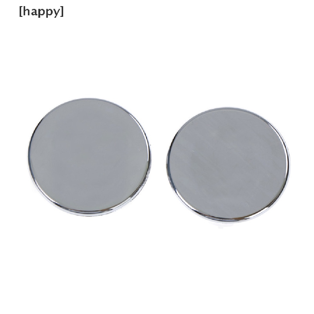 HA 2PCS Round Overflow Cover Tidy Trim Chrome Bathroom Basin Sink Spare Replacement ID