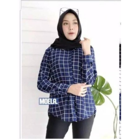 GRIDA TOP - KEMEJA MOTIF KOTAK - creap