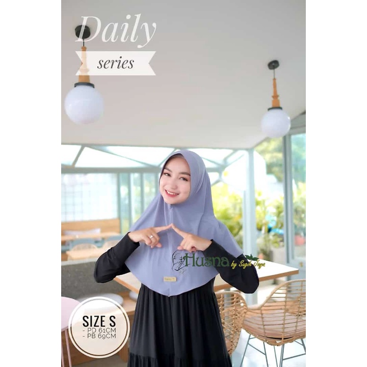 Husna Hijab Instant  Daily Series Size S  Jersey Premium