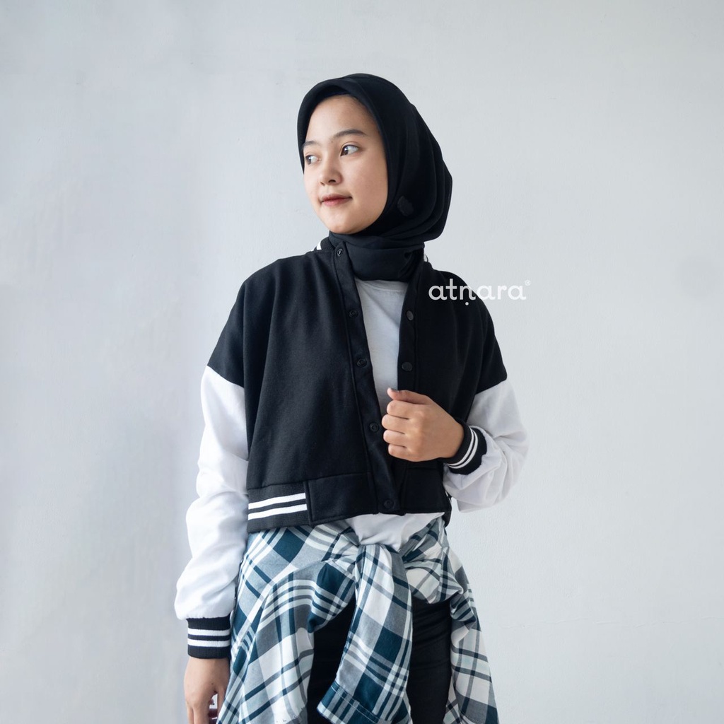 Nara Grosir - Crop Baseball Jaket l Jaket Varsity Unisex l 3 Varian Warna