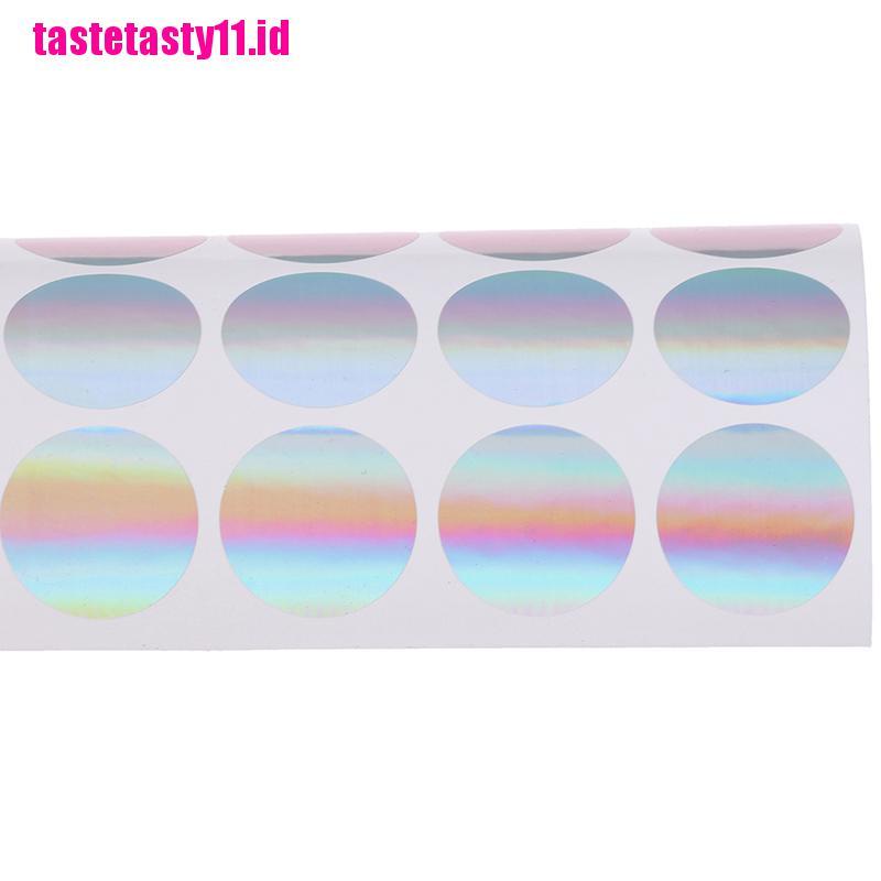 100 Pcs Stiker Segel Hologram Bentuk Bulat Ukuran 1 Inch Untuk Keamanan