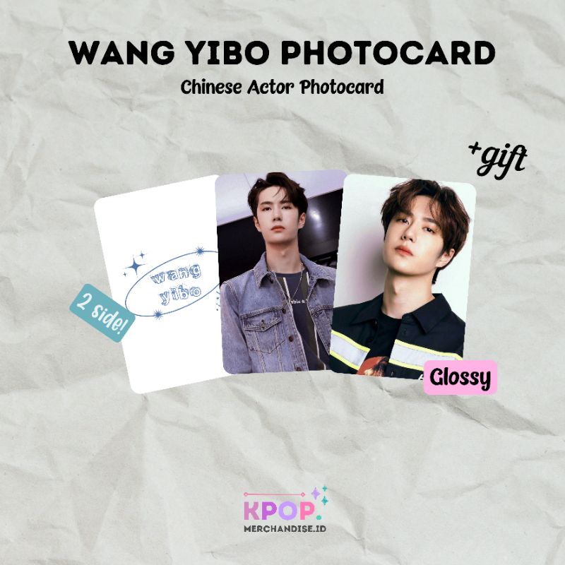 WANG YIBO PHOTOCARD CHINESE ACTOR PHOTOCARD AKTOR CHINA