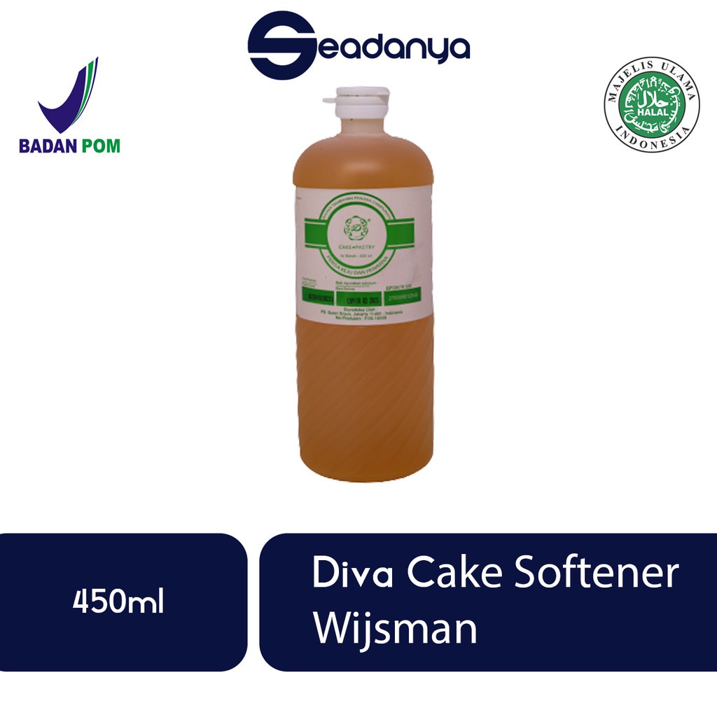 

Diva C Soft rasa Wisjman - Bahan Tambahan Pangan Pelembut Kue 600gram (450ml) - Cake Softener