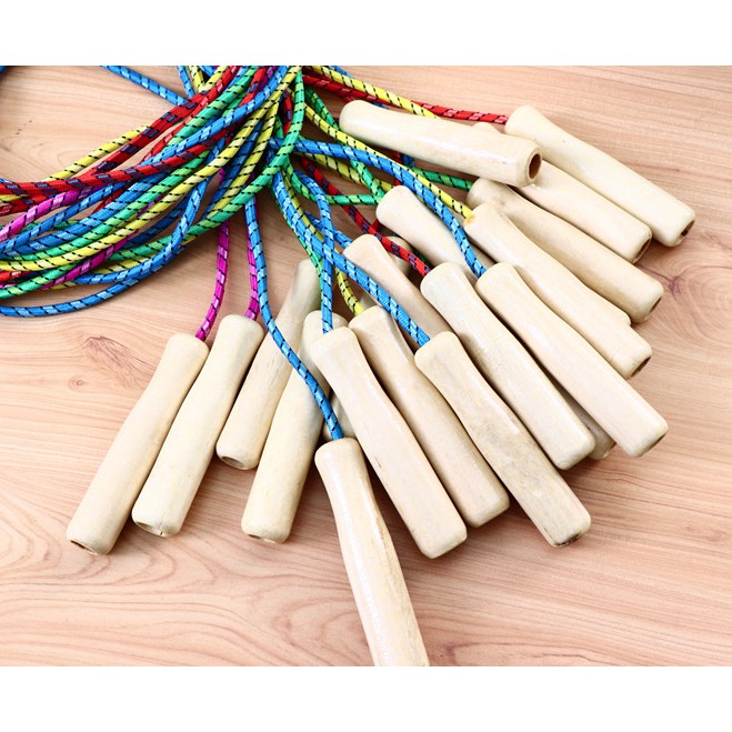 Skipping Jump Rope Lompat Tali Skipping Senam Olahraga Pegangan KAYU