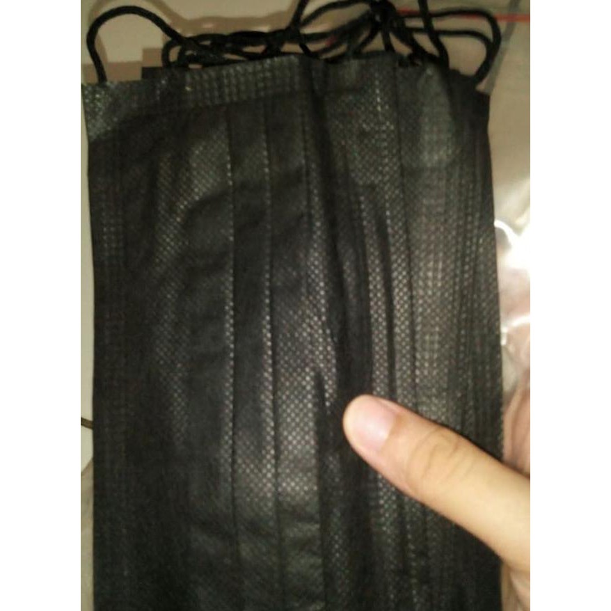 MASKER KAIN KASA HITAM / BLACK KPOP, IMPORT KOREA KODE 1159