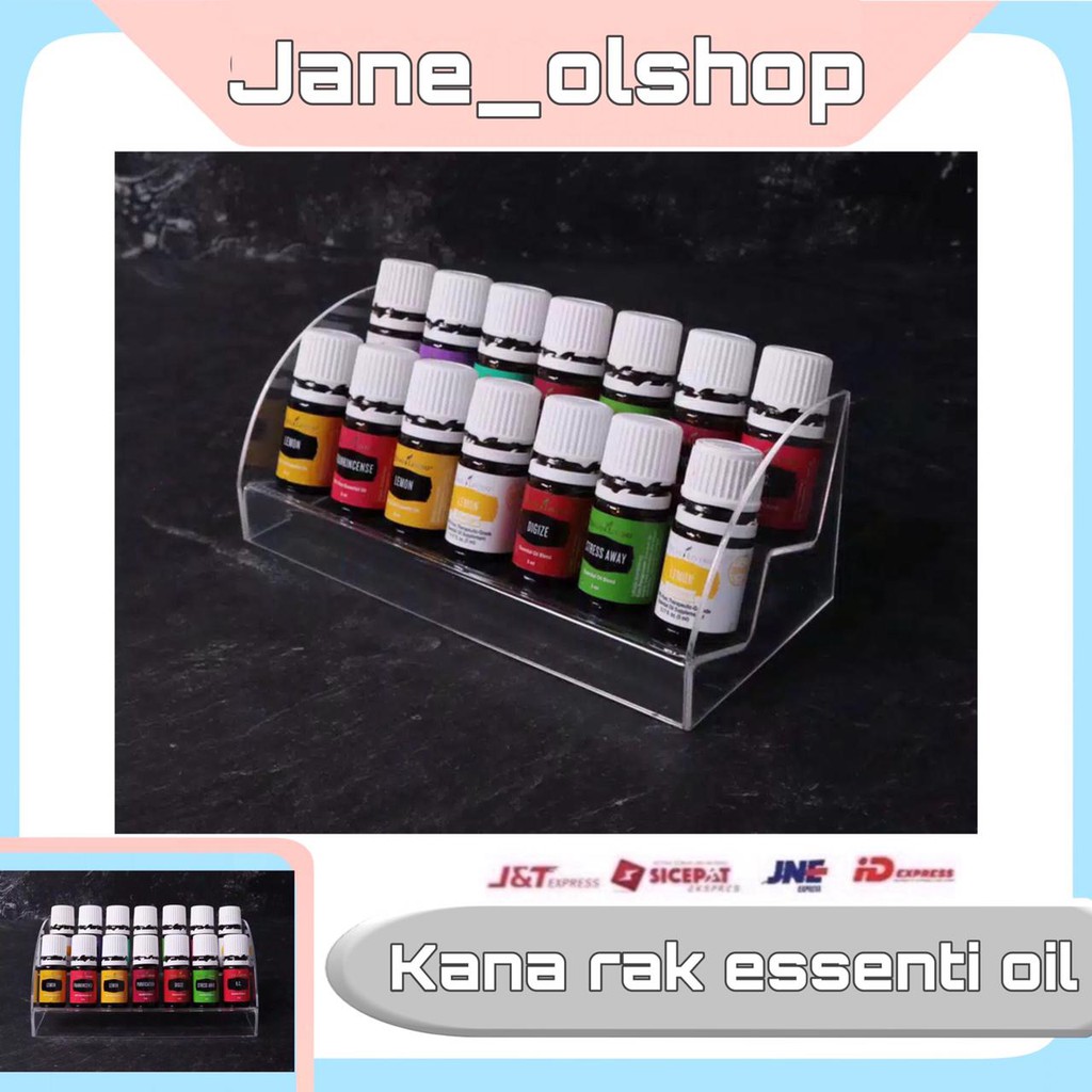 Kana Rak Essential Oil | Size 14 Pcs | Tempat Essential Oil Akrilik | Organizer Akrilik