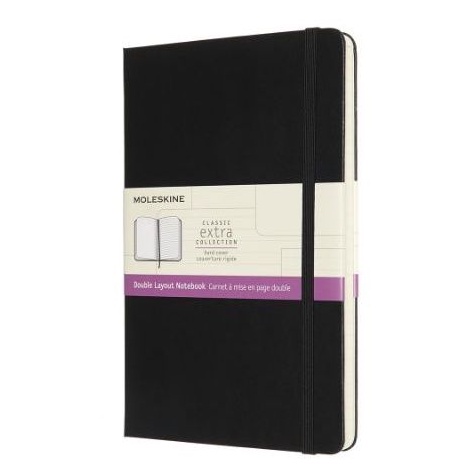 

Moleskine Double Layout Notebook (plain & ruled paper in one book)