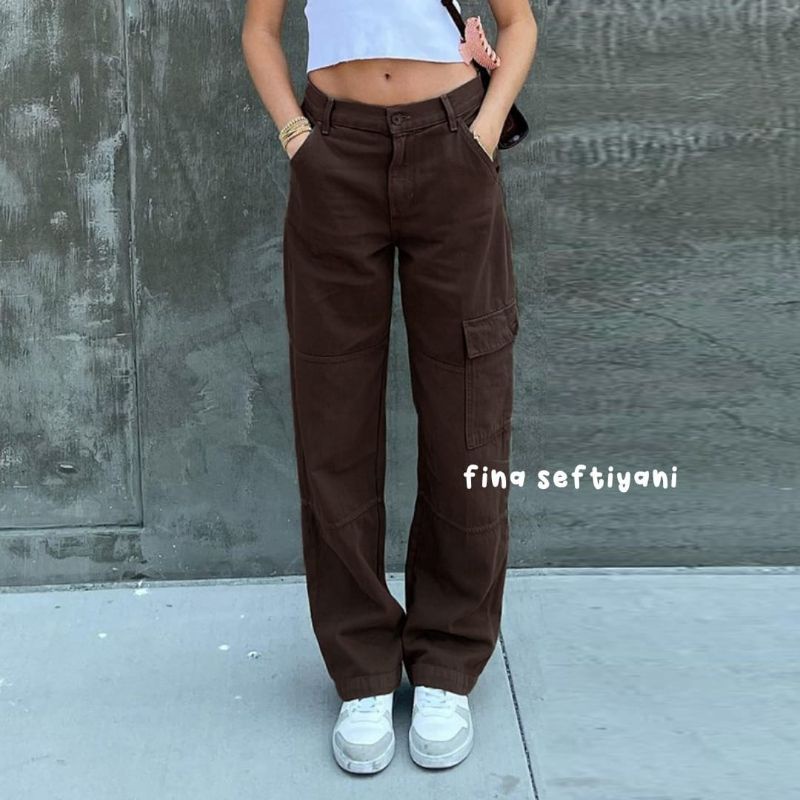 Higwaist cargo jeans