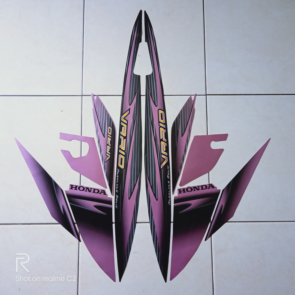stiker striping motor honda vario cw 110 2006-2007 pink