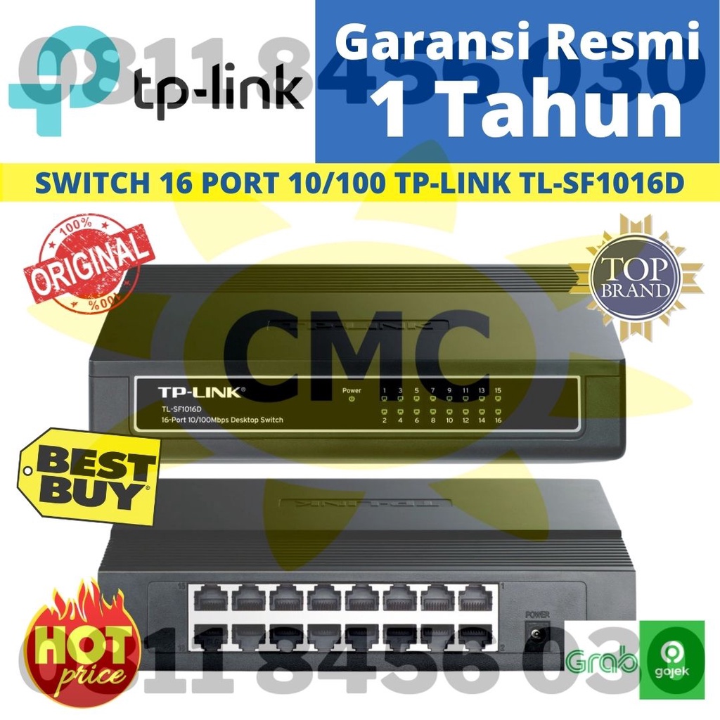 TP-Link TPLink TL-SF1016D 16 port 10/100 Switch Hub Garansi Resmi
