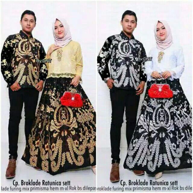 Batik Couple Gamis Brokat Busui Kalitan Gurita 2507