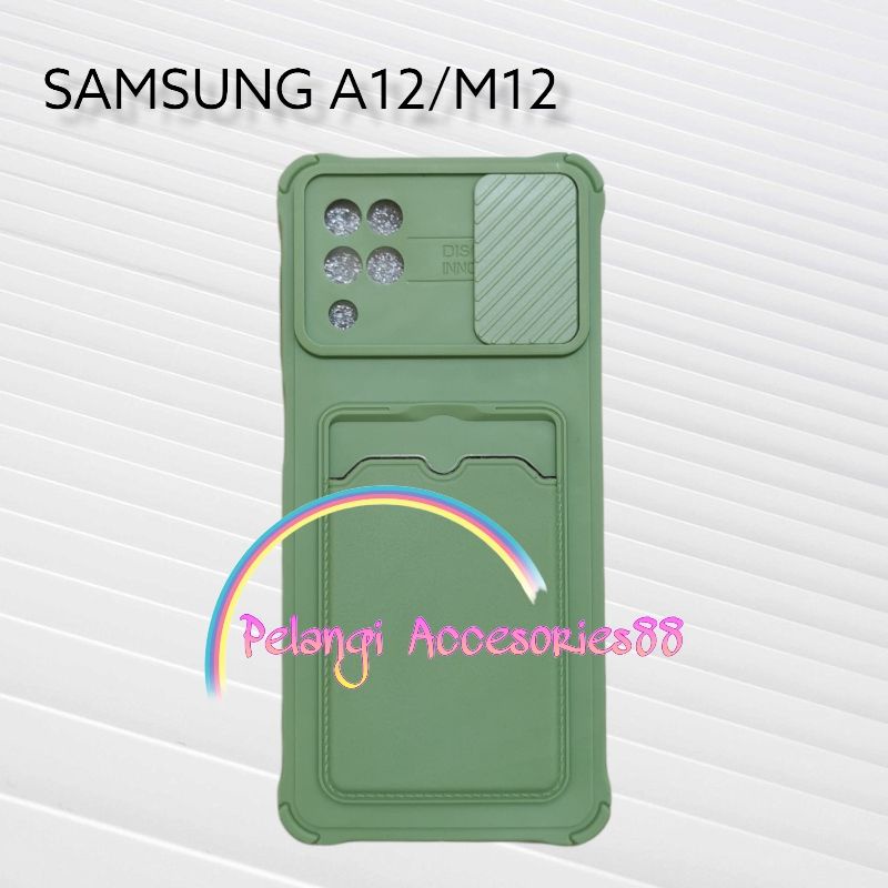 CASE SAMSUNG A12 / M12 CASE SOFTCASE SLEDING WARNA WARNI