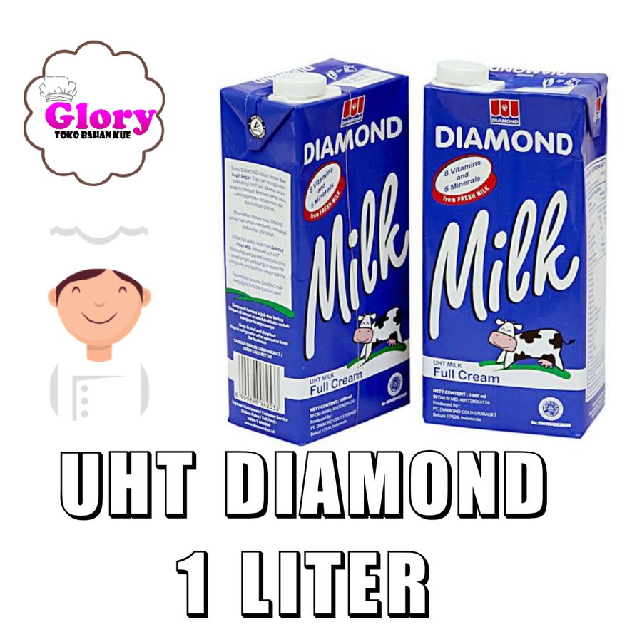 

susu uht diamond full cream 1 liter