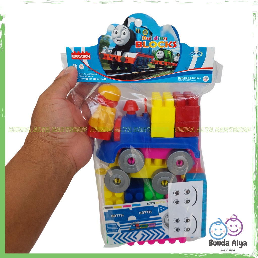 Mainan Blocks Kereta Keretaan Anak - Mainan Block Lego Roda Kereta - Mainan Anak Building Blocks