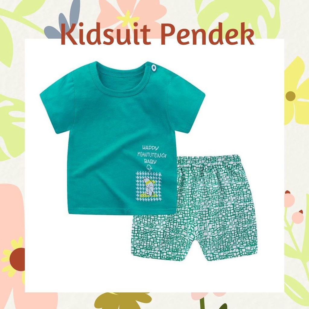 Plazababyku KIDS SUIT PENDEK Setelan Anak / Piyama anak / baju anak laki-laki Import ebv cewek TOT4