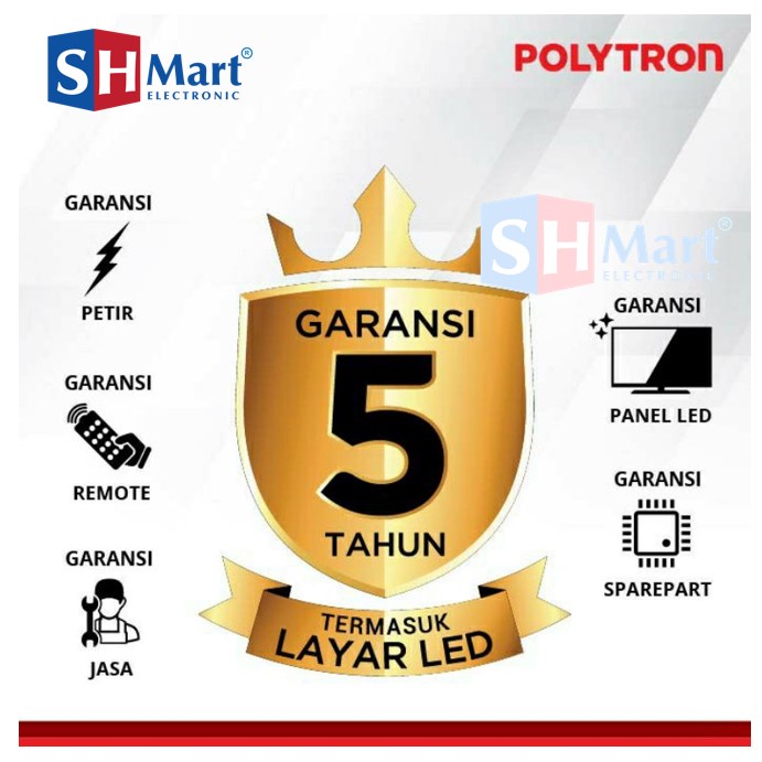 TV POLYTRON 32 INCH LED DIGITAL PLD-32V1853 / PLD-32V0753 / PLD-32V1753 NEW 2022 GARANSI RESMI