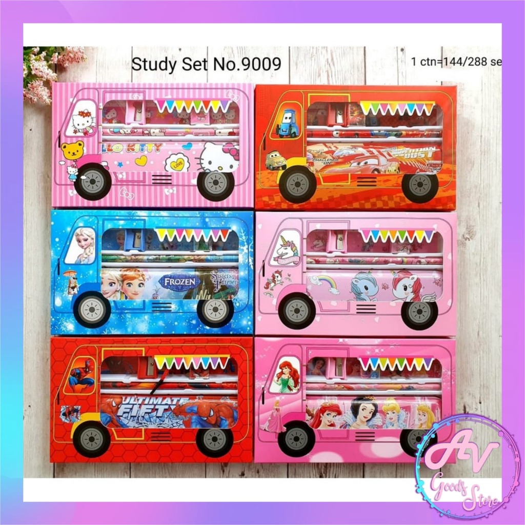 

stationery set / set alat tulis / paket alat tulis 6in1 / stationery set 9009