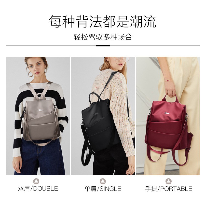 BJ42253 - BLACK/GRAY/RED - TAS RANSEL BACKPACK PUNGGUNG NYLON MODIS TAS WANITA FASHION IMPORT MODIS ELEGAN TERMURAH TERLARIS TERBARU BAGSTORE JAKARTA TAS BATAM GT1651 CR7082 LT1341 BQ2253 EL910 KPC8310 B4423