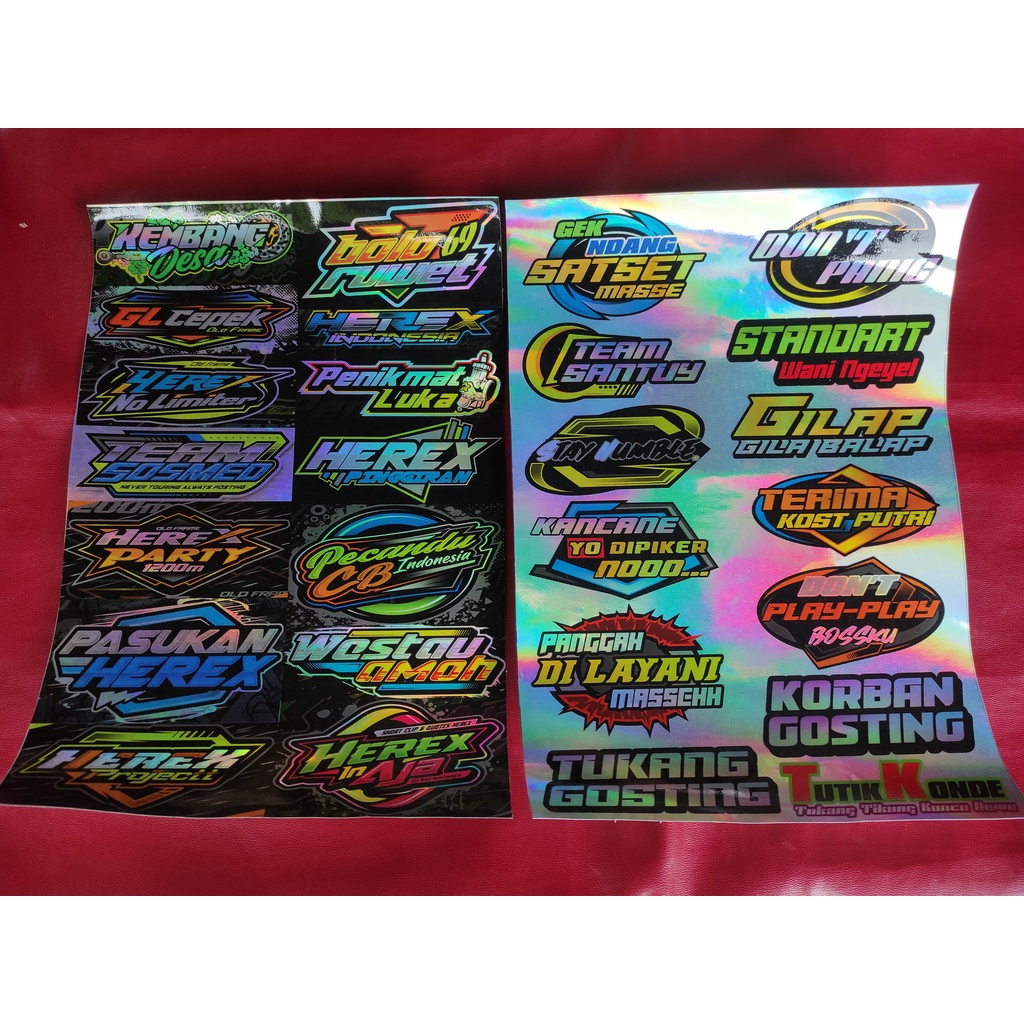 Jual Stiker Pack Hologram Murah Stiker Logo Helm Stiker Hologram