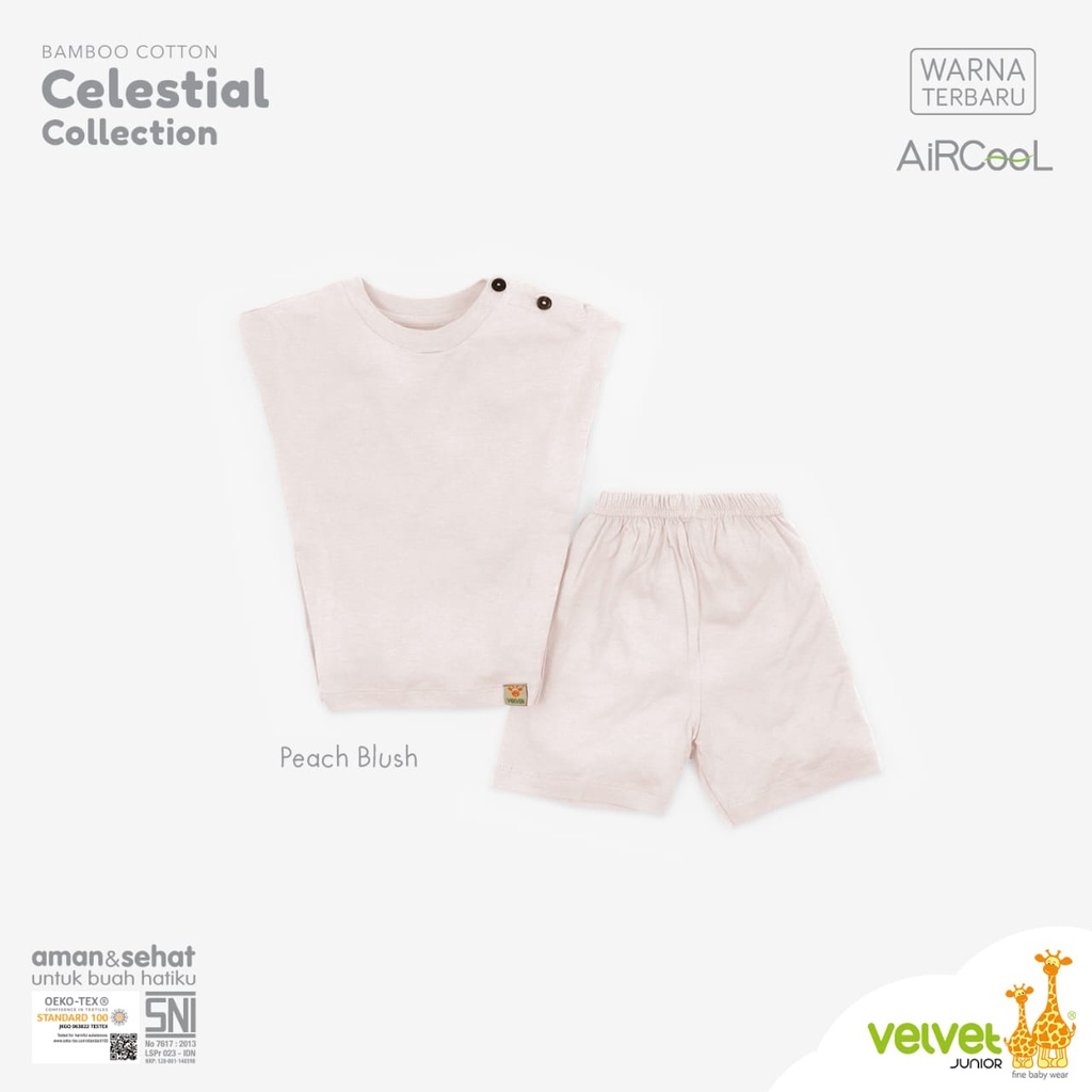 Velvet Junior Bamboo Cotton Setelan Baju Kutung Sayap