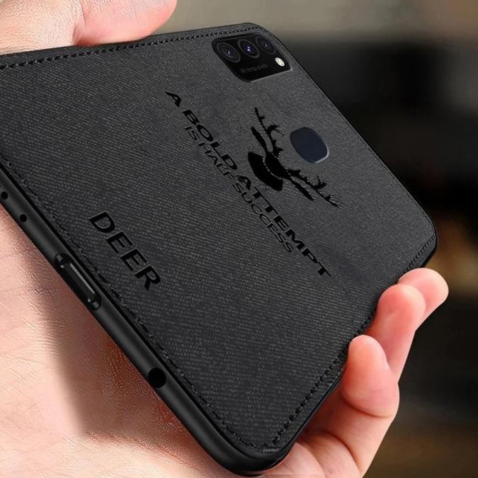 RSC815 CASE SAMSUNG A31 M21 / M11 / A11 / A21S /  DEER SOFT CASE ARMOR TPU CLOTH TEXTURE JEANS MOTIF