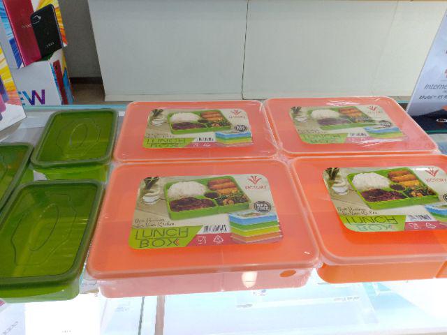 Kotak Makan Catering - Victory Lunch Box 5 Sekat - Orange
