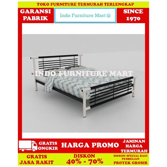 Tempat Tidur  Ranjang Besi Bed Frames Orbitrend Double Libra 160