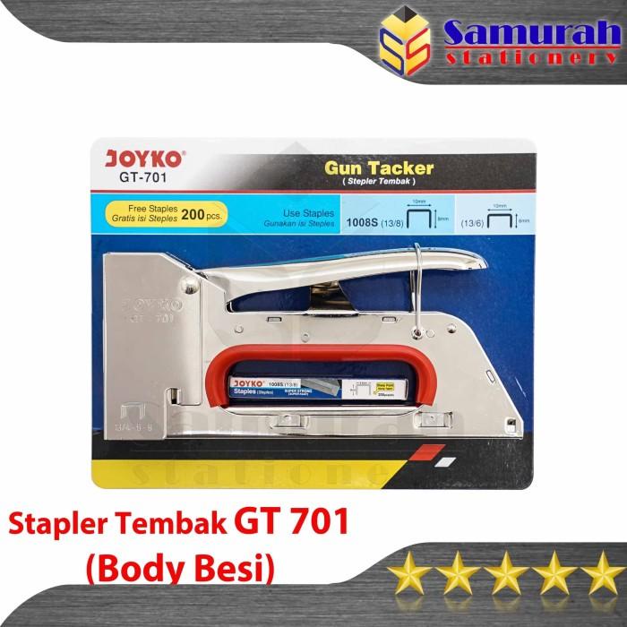 

New Best Seller Stapl | Mesin Stapler Tembak Joyko Gt-701 Body Besi Metal / Gun Tacker Gt 701