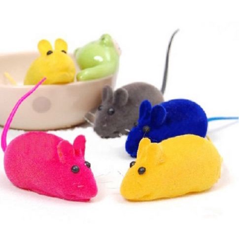 Cat Toy - Faux Mouse - Mainan Tikus Imitasi dengan Suara Mencicit