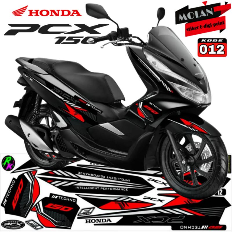 Decal Sticker Striping Variasi Honda PCX 150 2018-2021 - PCX Abs - PCX Lokal - Decal PCX - Striping 
