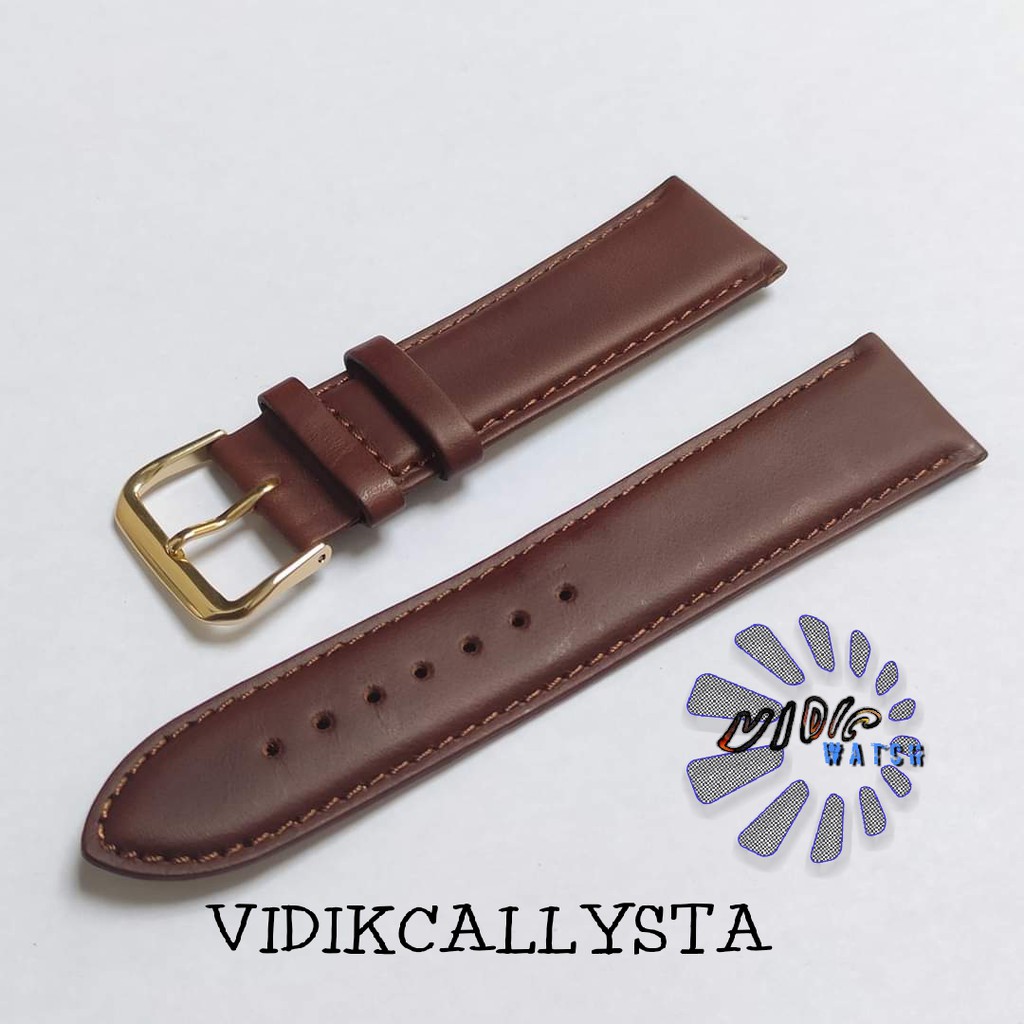 Tali Kulit Jam Tangan Asli GT 20mm 22mm 24mm Tipis Leather Strap Watch 20 22 24